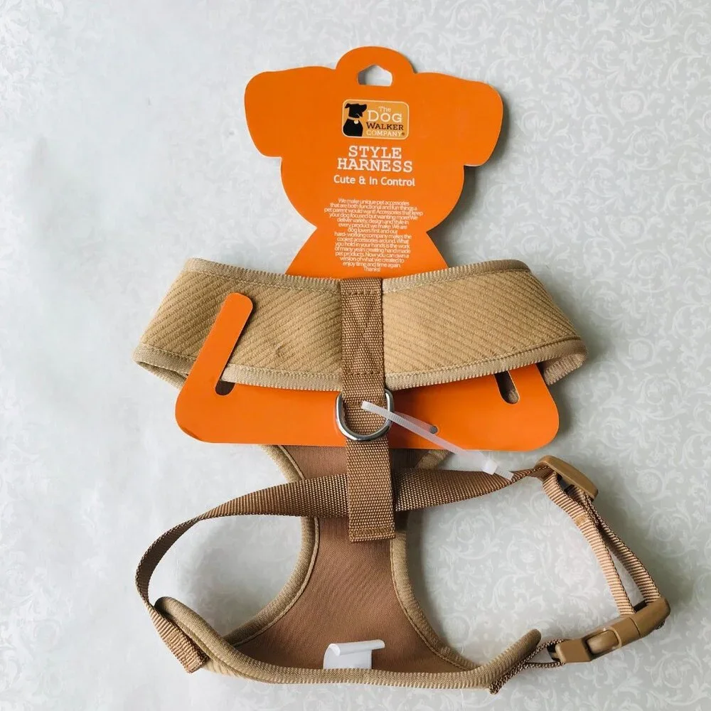 The Dog Walker Co.  Brown  Harness Breathable Mesh Fabric